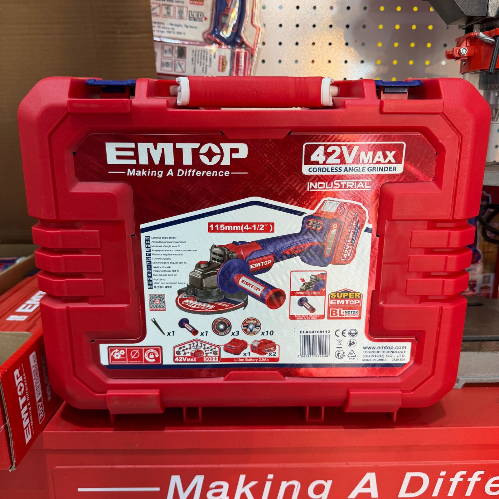 Amoladora inalámbrica EMTOP 42V