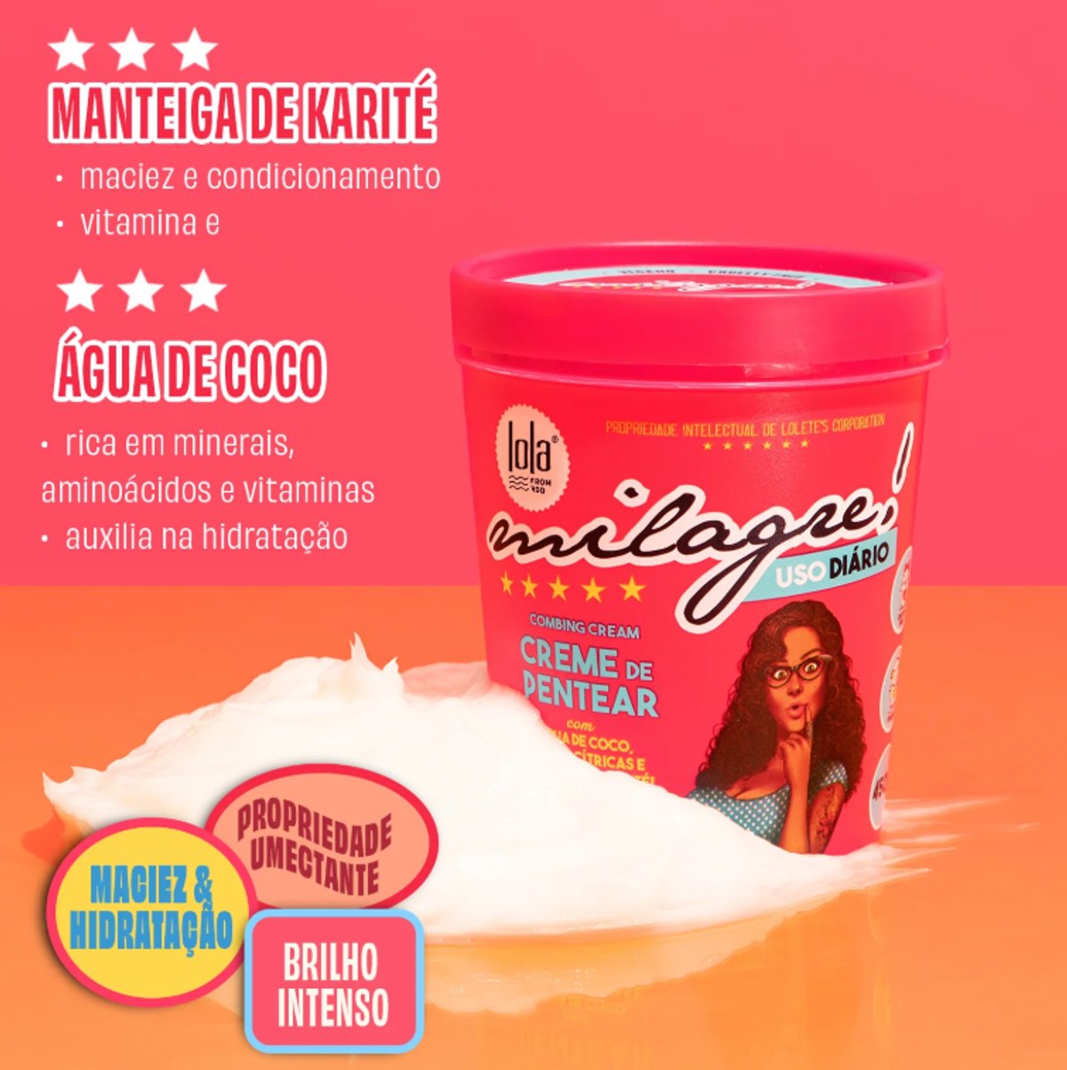 Crema de peinar Milagre 450g - Lola