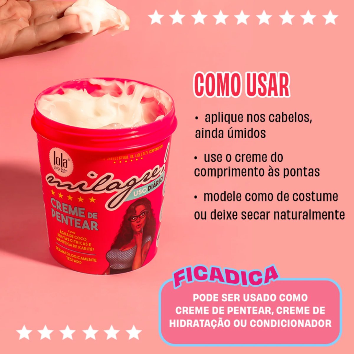 Crema de peinar Milagre 450g - Lola