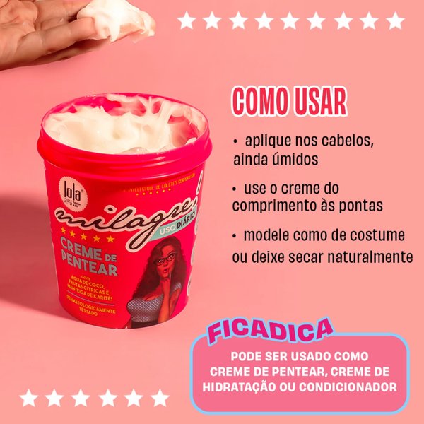 Crema de peinar Milagre 450g - Lola