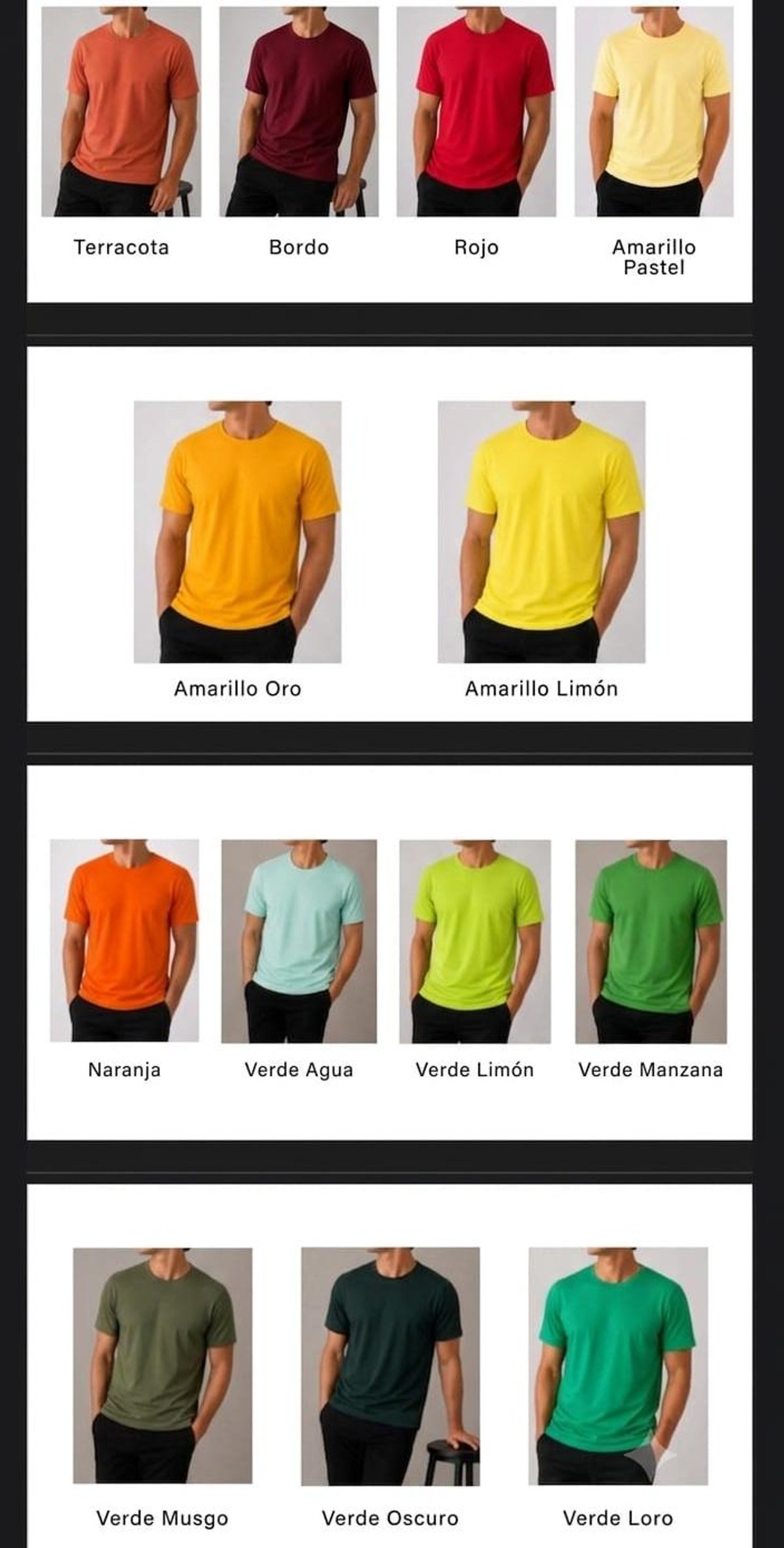 REMERAS BASICAS CUELLO REDONDO 100% ALGODON - 2