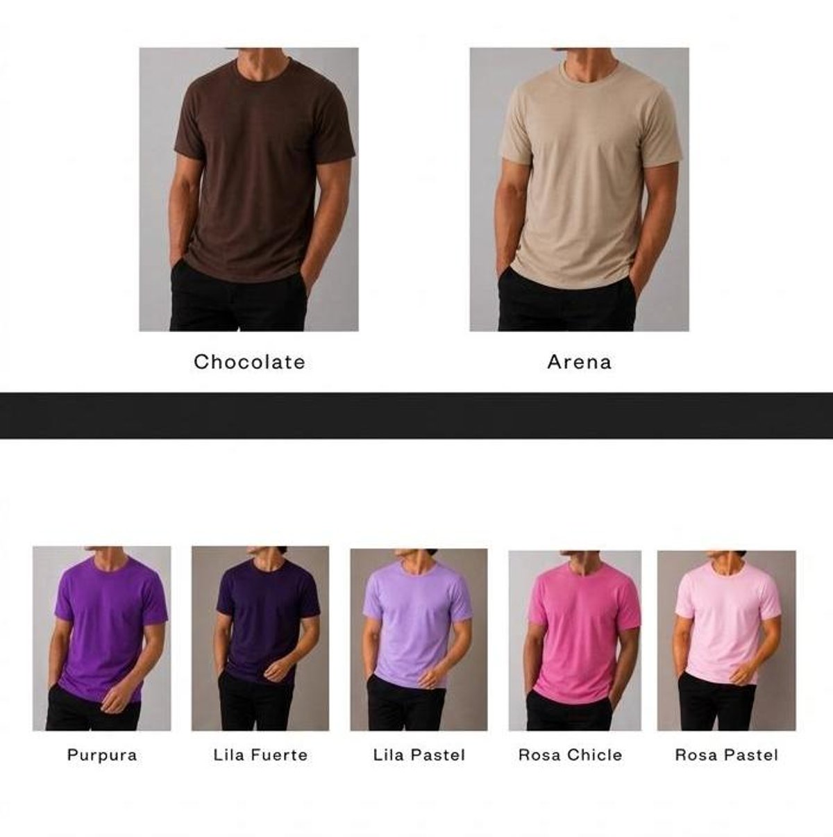 REMERAS BASICAS CUELLO REDONDO 100% ALGODON - 3