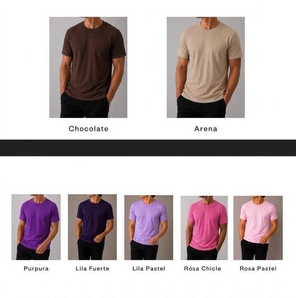 REMERAS BASICAS CUELLO REDONDO 100% ALGODON