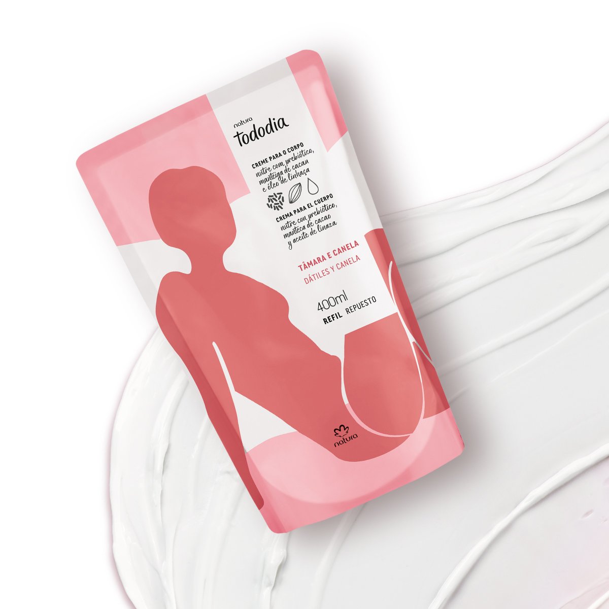 Recarga crema tododia 400ml dátiles y canela