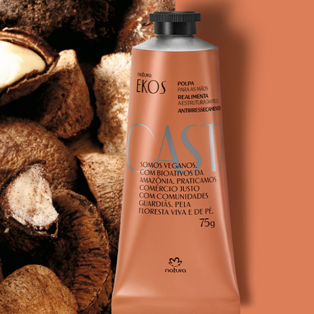 Crema de manos ekos castaña 75 g