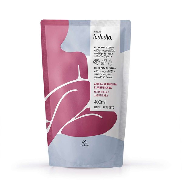 Recarga crema tododia 400ml moras rojas y jabuticaba