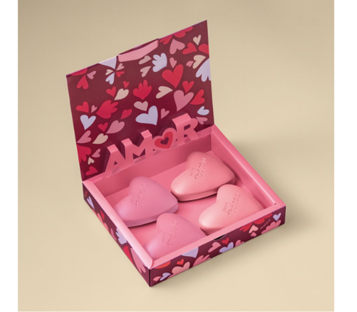 Combo jabón de corazones humor 