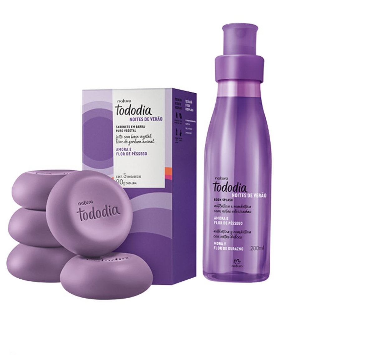 Combo jabón + Body Splash mora y flor de durazno
