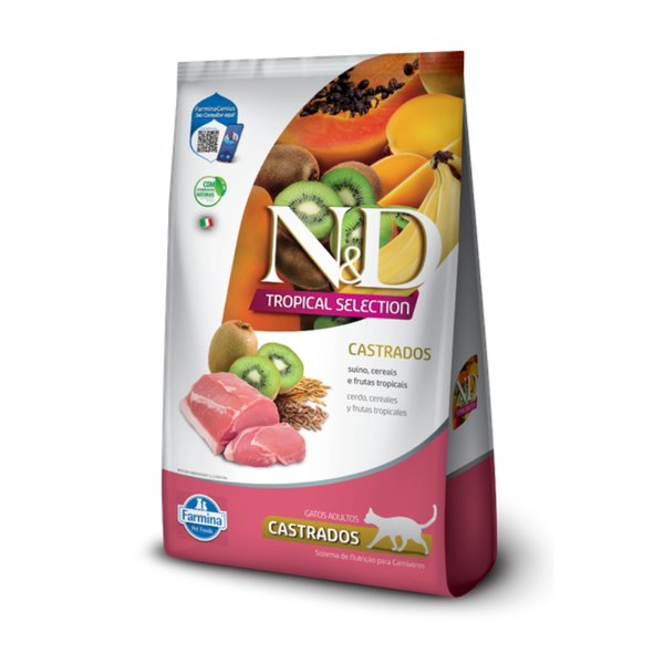 NYD TROPICAL | GATOS CASTRADOS 7KG CERDO Y KIWI