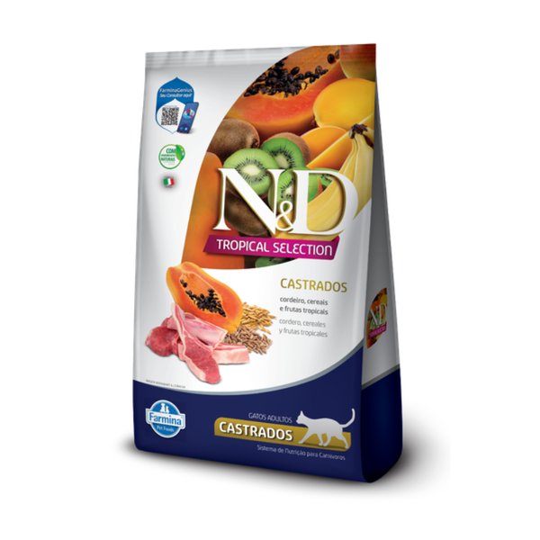 NYD TROPICAL | GATOS CASTRADOS 7KG CORDERO Y MAMÓN