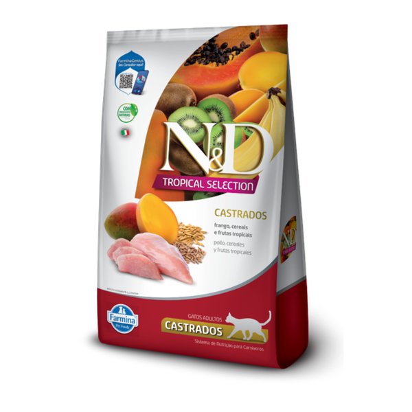 NYD TROPICAL | GATOS CASTRADOS 7KG POLLO Y MANGO