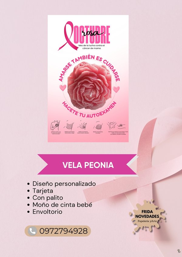 Vela aromática octubre Rosa