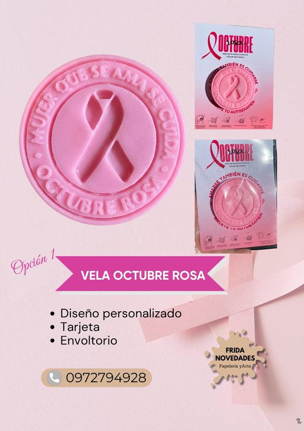 Vela aromática octubre Rosa
