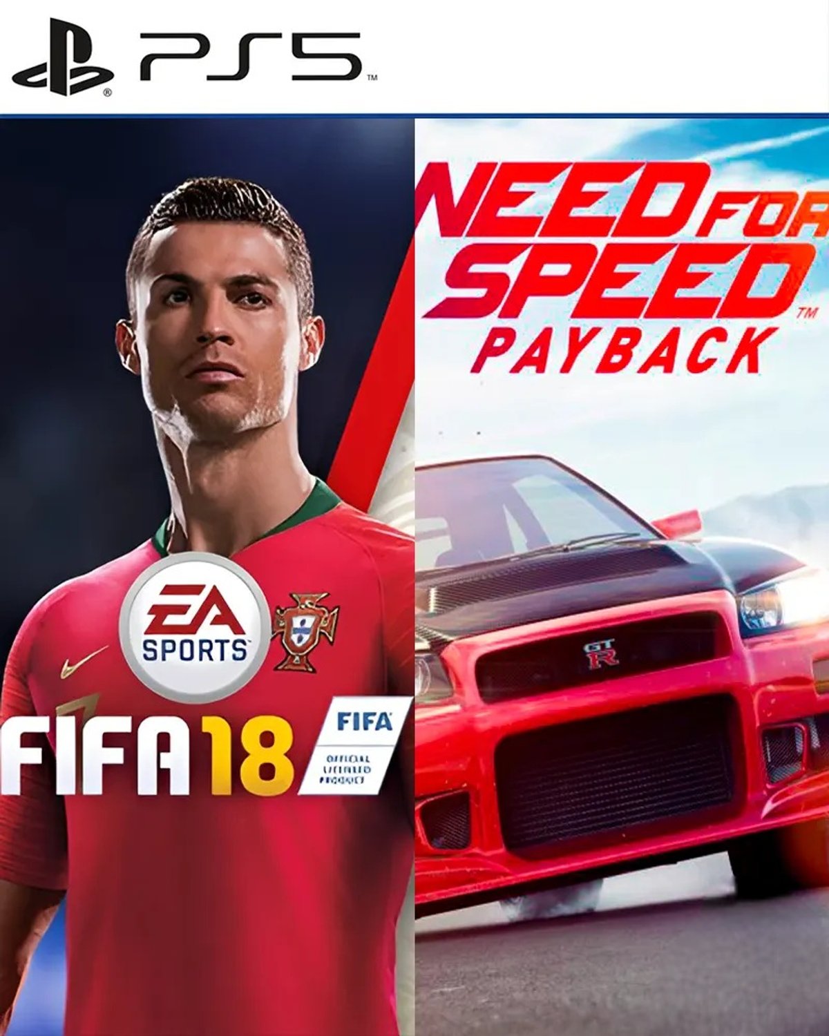 FIFA 18 WORD CUP RUSSIA 2018 + NEED FOR SPEED PAYBACK PS5