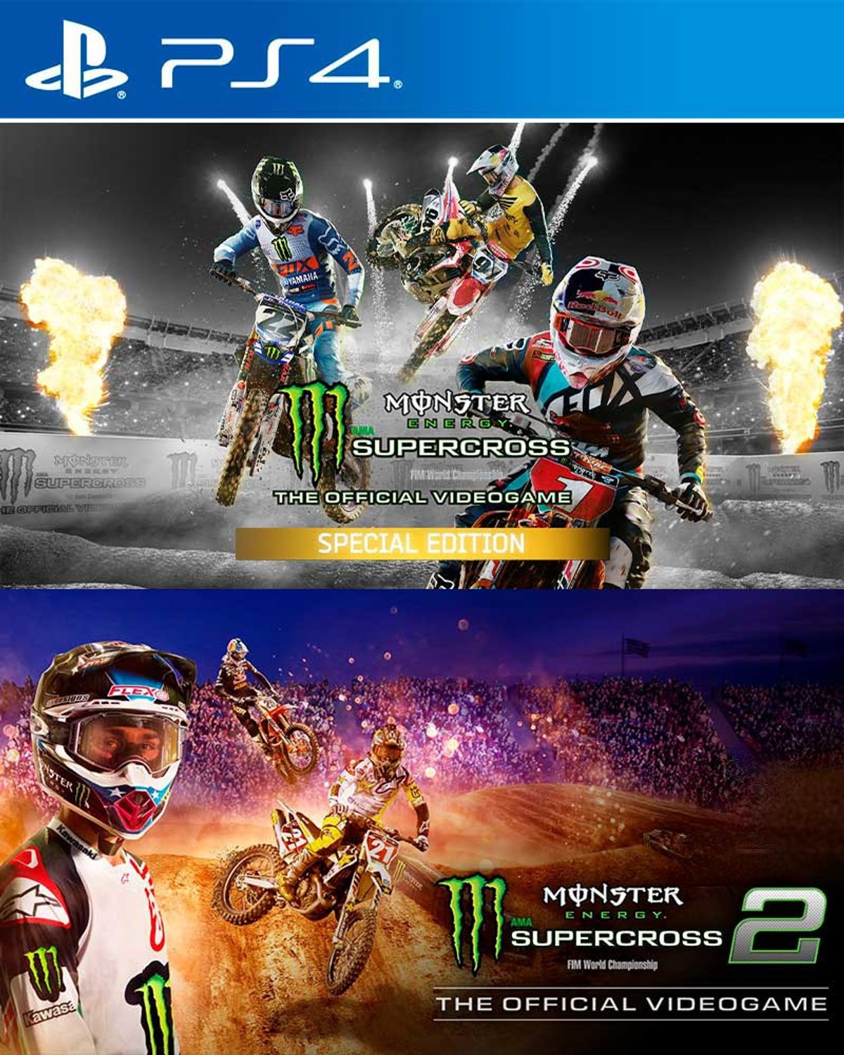 MONSTER ENERGY SUPERCROSS– SPECIAL EDITION +MONSTER ENERGY SUPERCROSS – THE OFFICIAL VIDEOGAME 2 –PS4