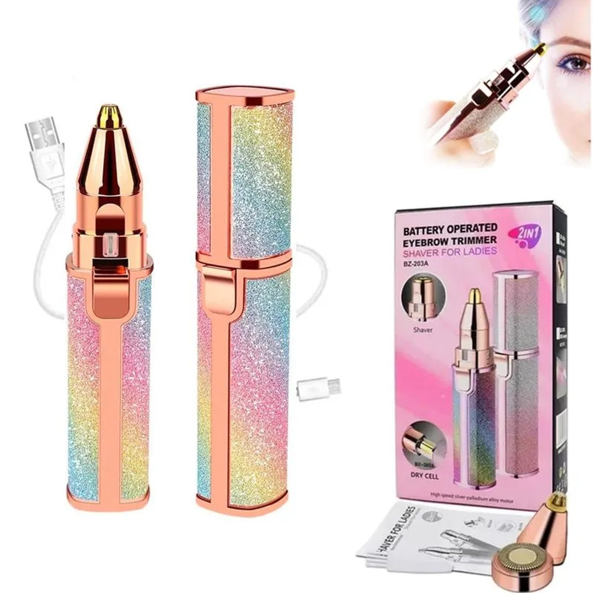 Depilador Facial Recargable 2 En 1