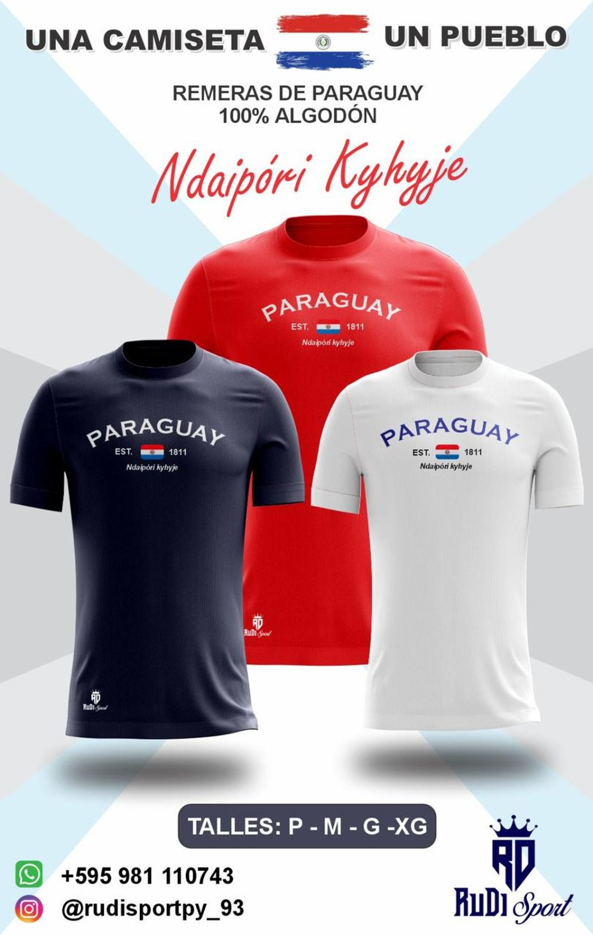 Remeras Vintage Paraguay 100% Algodon - 3