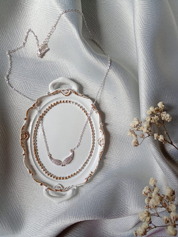 Cadena ac. blanco dije de alas 