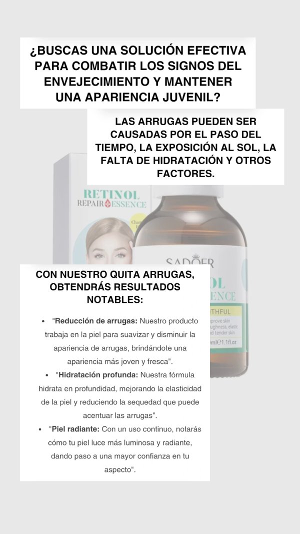 Suero facial con retinol 