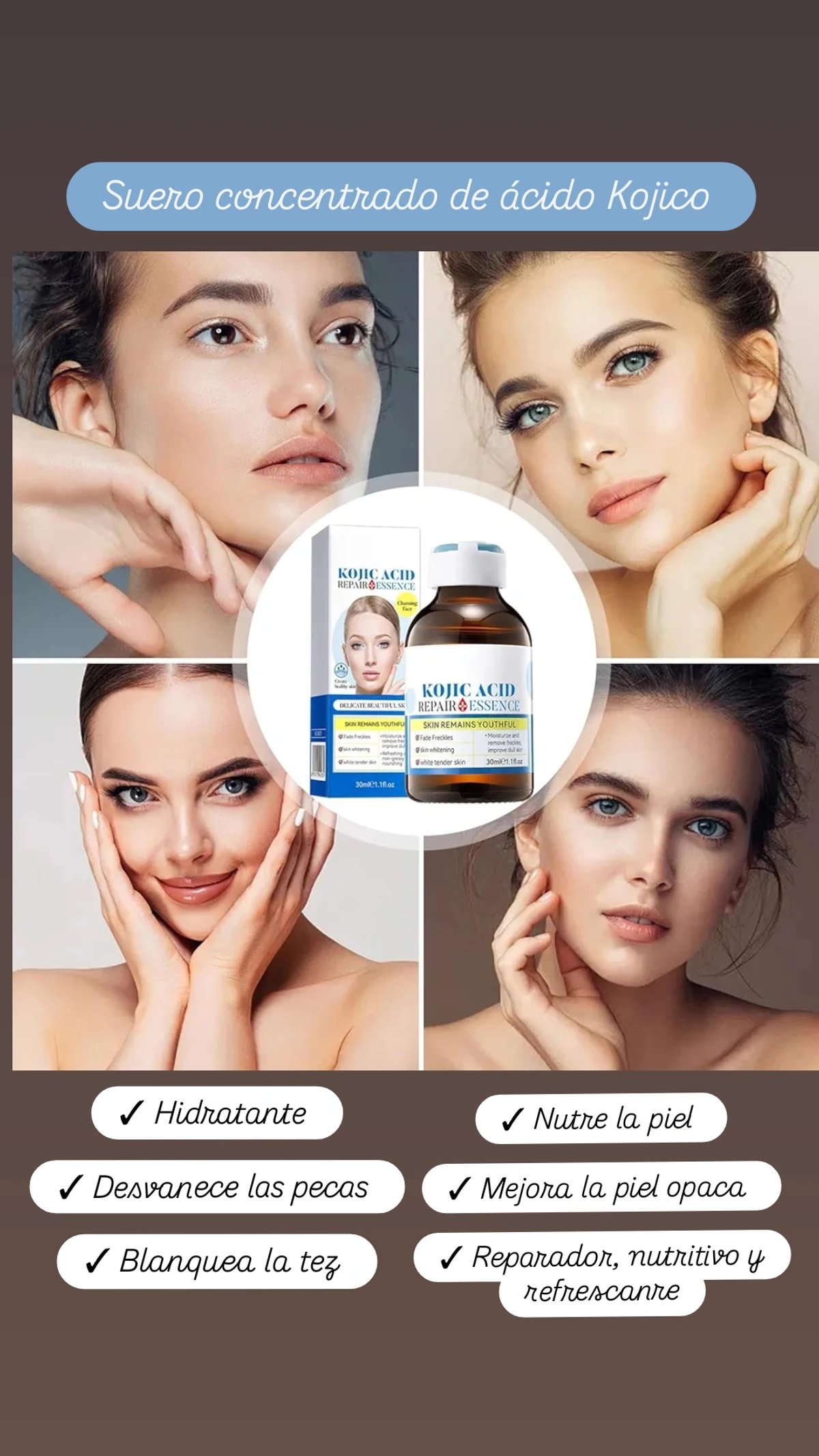 Sérum facial con Ácido Kojico 