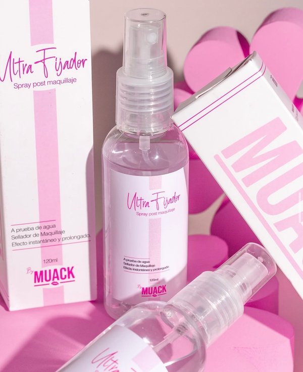 Ultra fijador spray< MUACK> post maquillaje 120ML