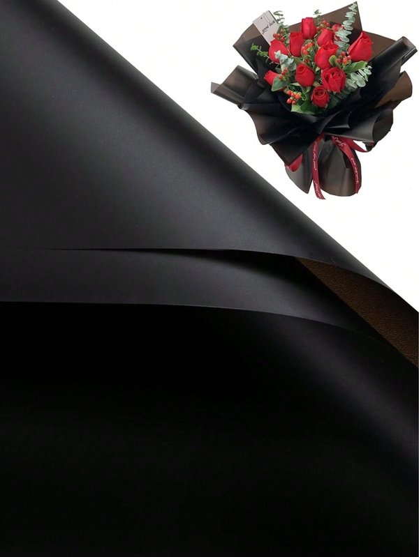 Papel coreano negro liso 