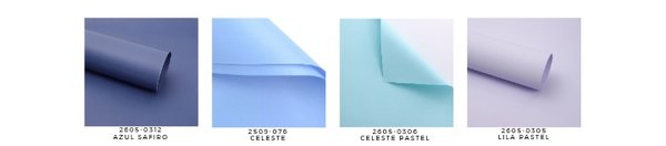 Papel coreano liso paleta de colores 