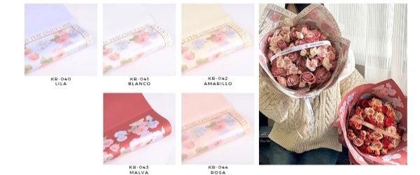 Papel coreano rosadela impermeable 