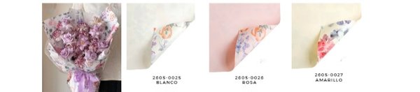 Papel coreano vintage flores