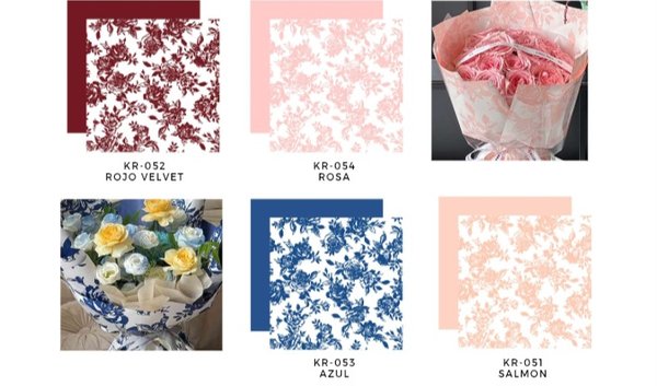Papel coreano estampados rosas