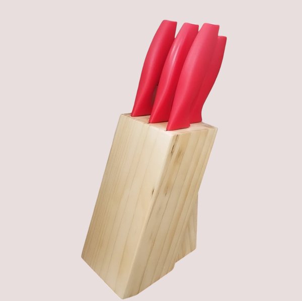 Juego de cuchillos con soporte