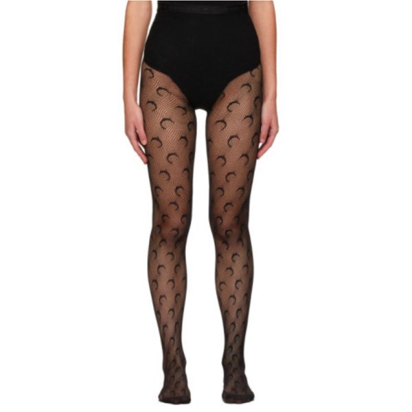 Medias malla con diseño de lunas