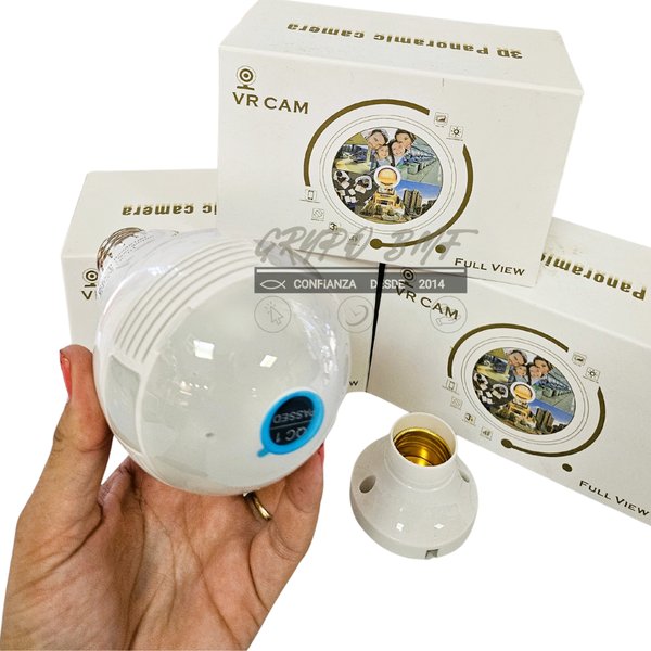 FOCO CAMARA V380 OJO DE PEZ PANORAMICO 360°