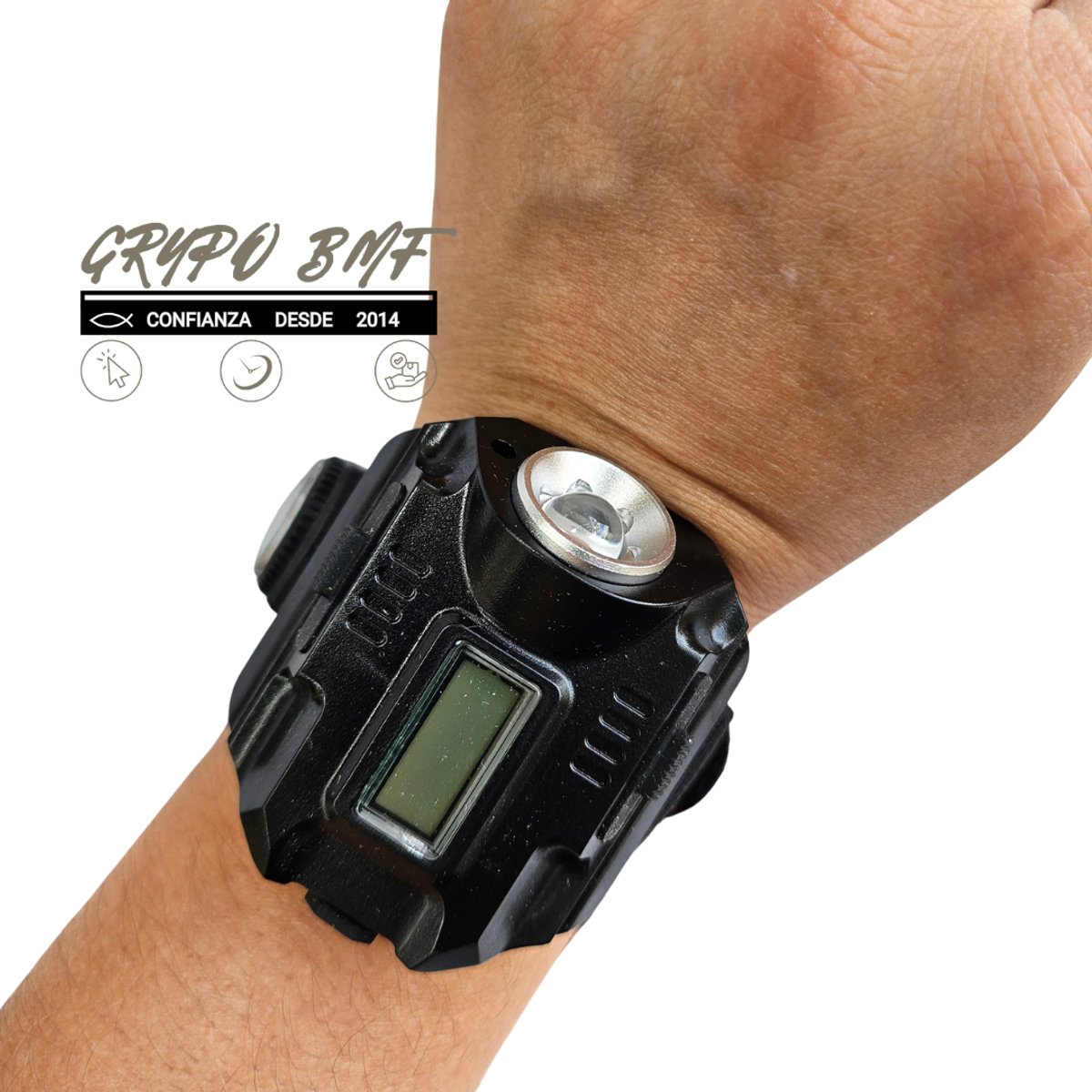 Reloj Deportivo HACIMI HT-8008 Reloj de Linterna LED Recargable Multifuncional con brújula - 2