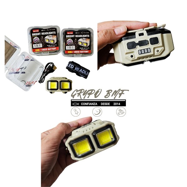 Linterna Cabeza Recargable – Sensor 