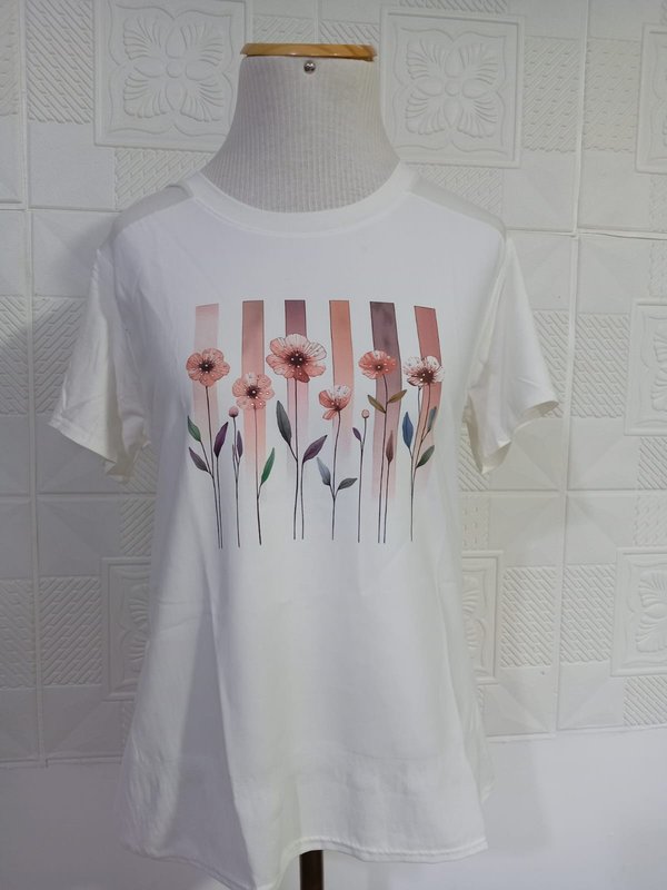 Remera blanca de algodón