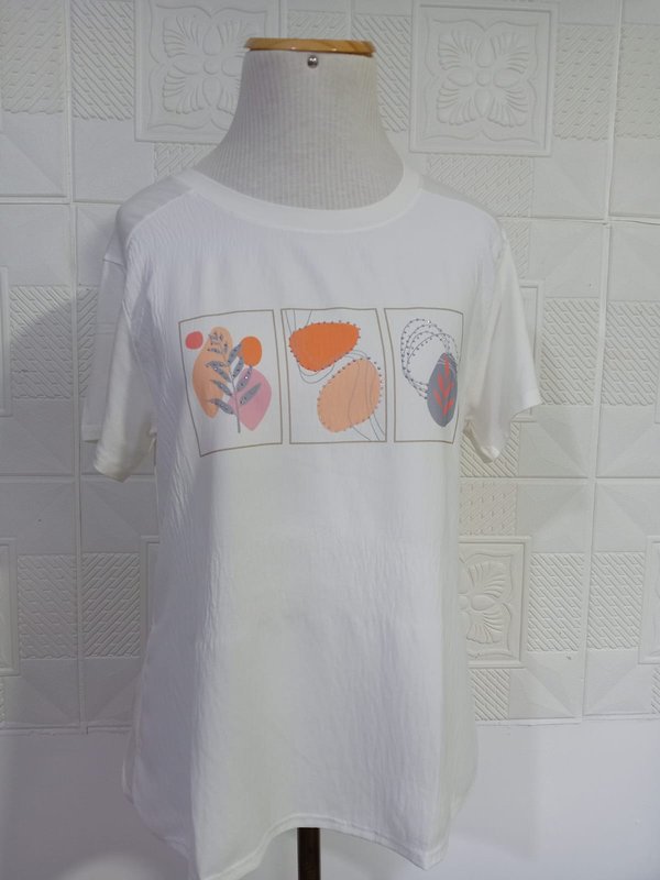 Remera blanca de algodón