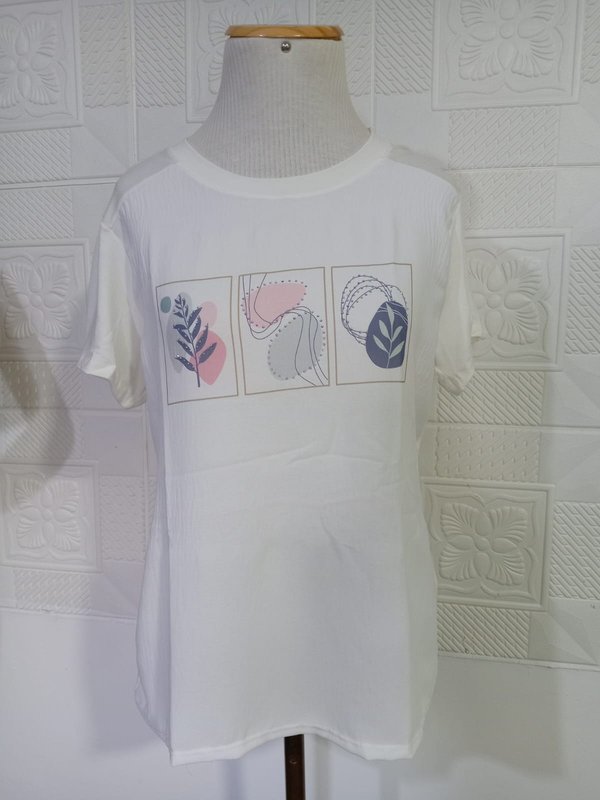 Remera blanca de algodón