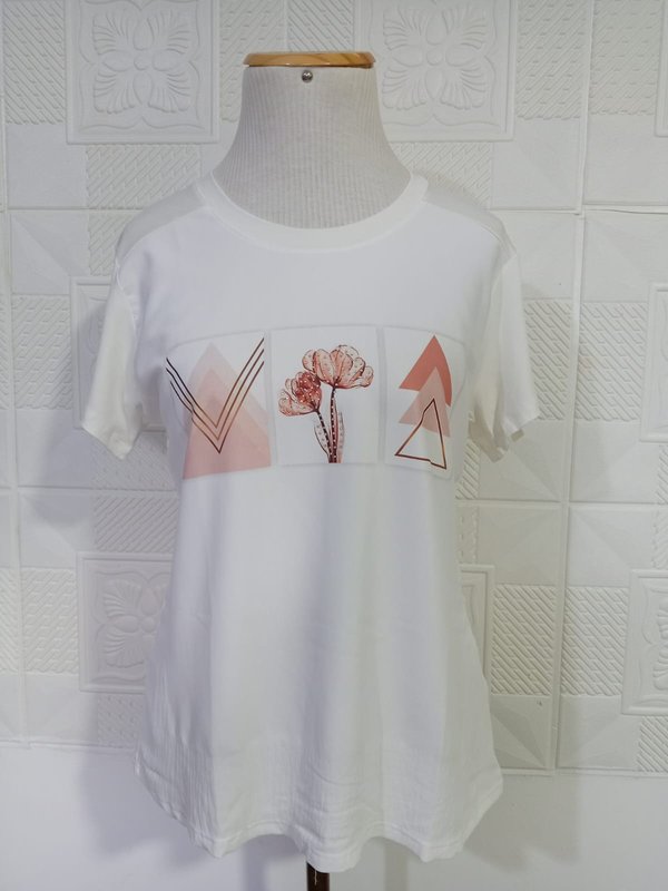 Remera blanca de algodón