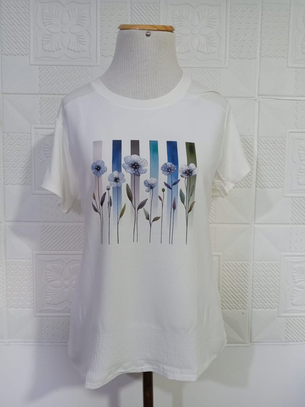 Remera blanca de algodón