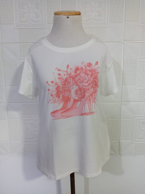 Remera blanca de algodón