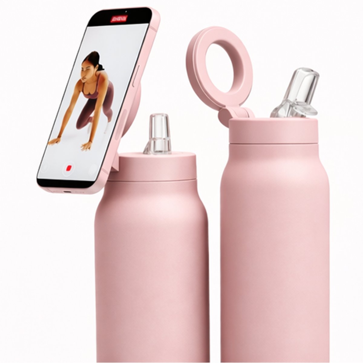 Botella con soporte magnético para celular - 2