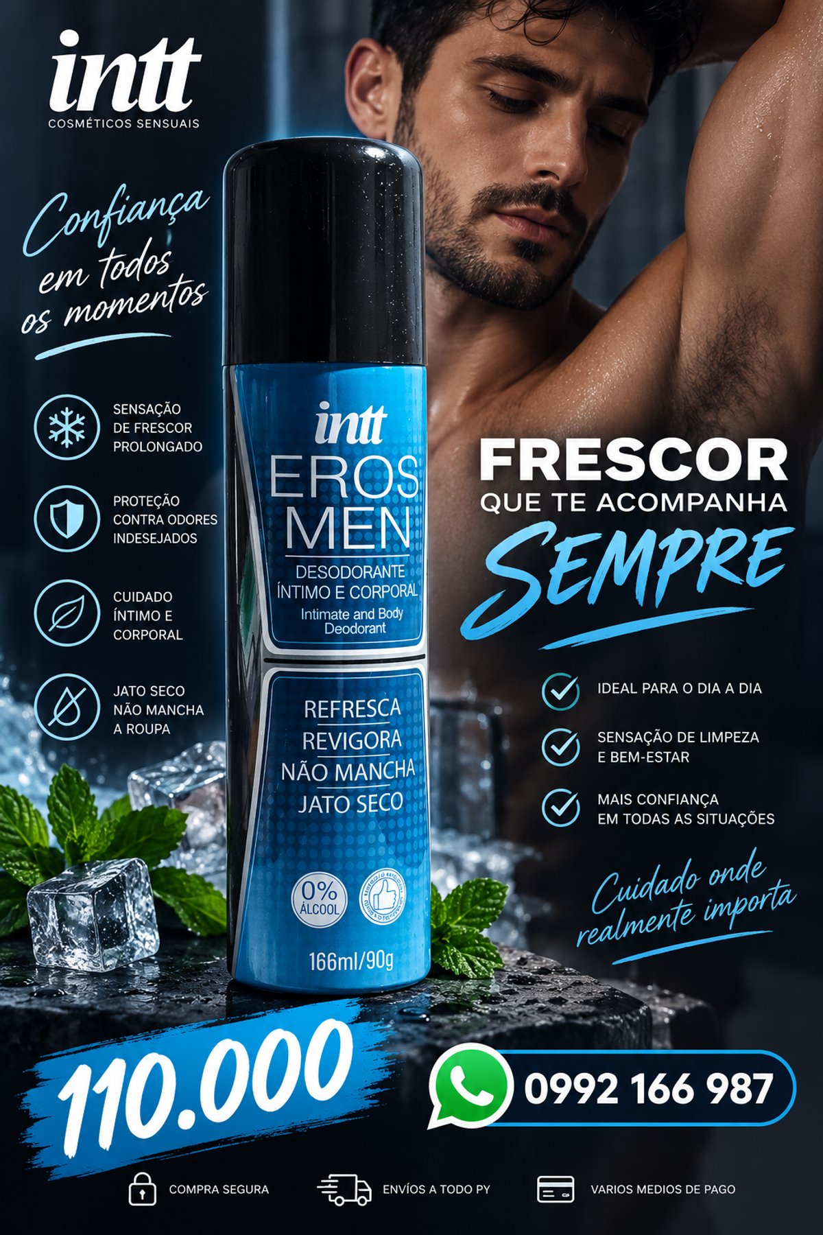 Desodorante intimo para caballero 