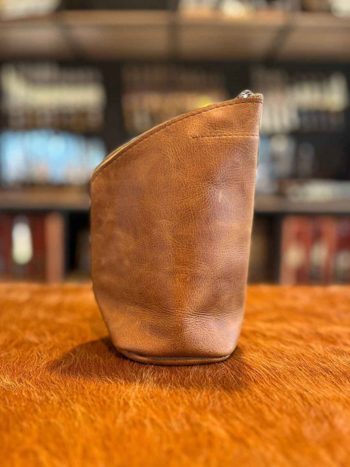 Yerbero Tradicional en cuero - Marrom Claro