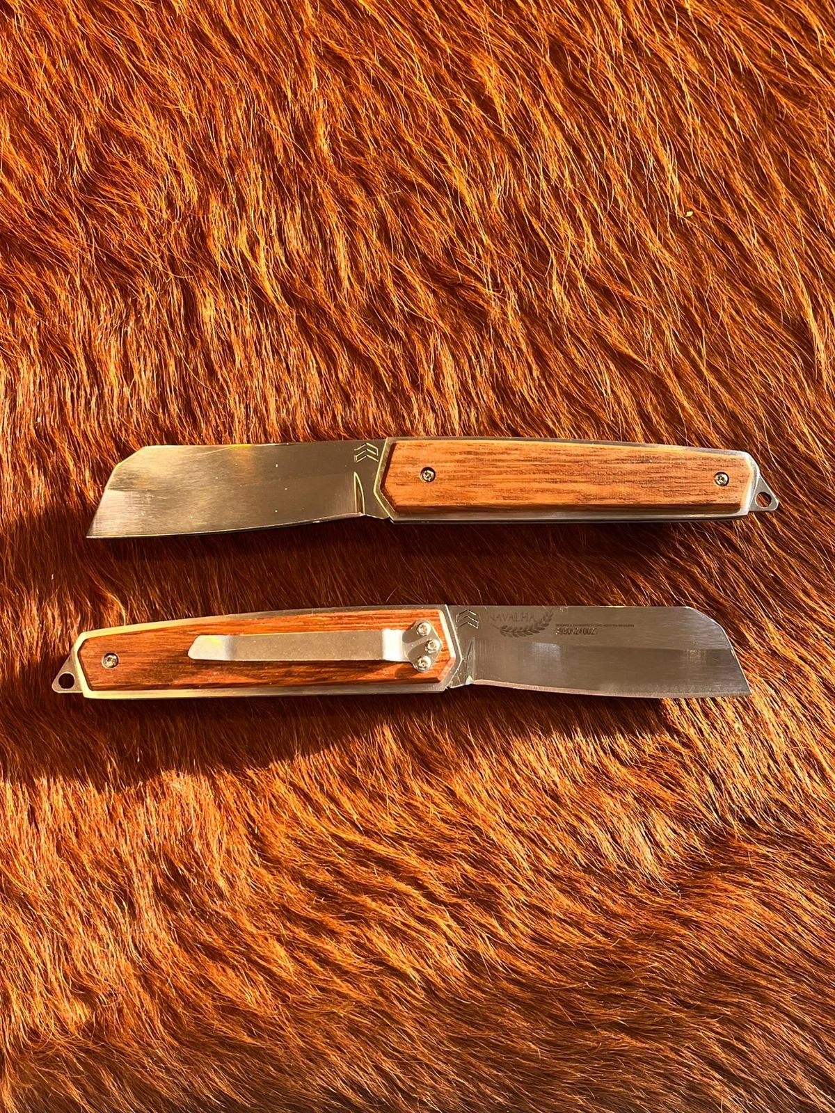 Navaja Cimo Inox - Mango en Madera con Clip NV59