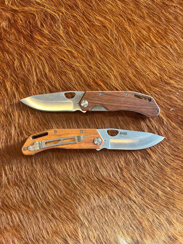 Navaja Cimo Brown Horse - Mango en Madera con Clip   BH85