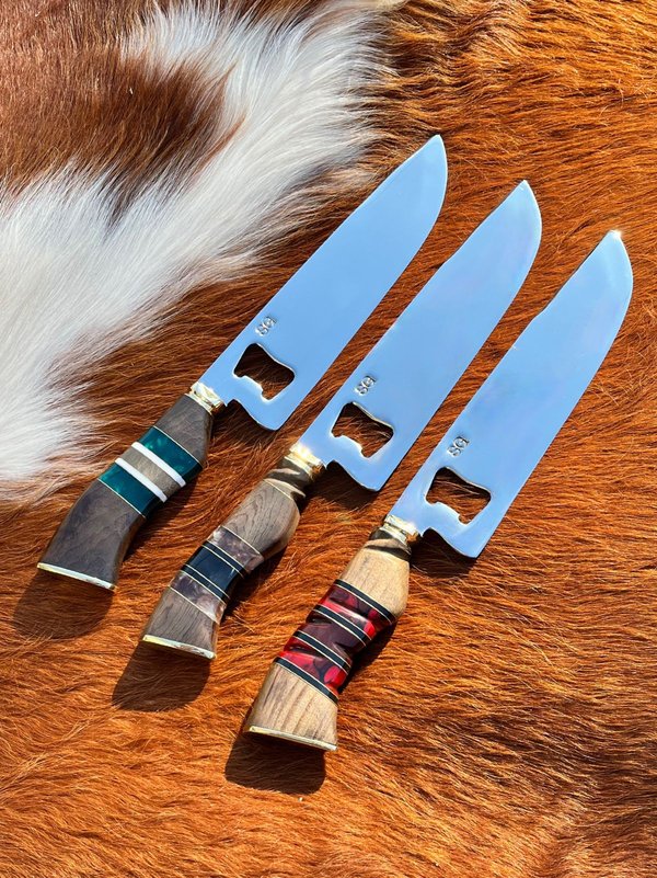 Cuchillo Artesanal Abridor de Botella 3mm 8'' Mango Aleatorio