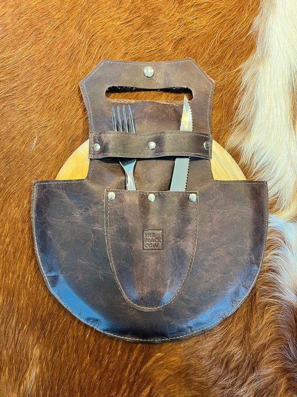 Kit Parrillero - Tenedor y Cuchillo c/ Plato