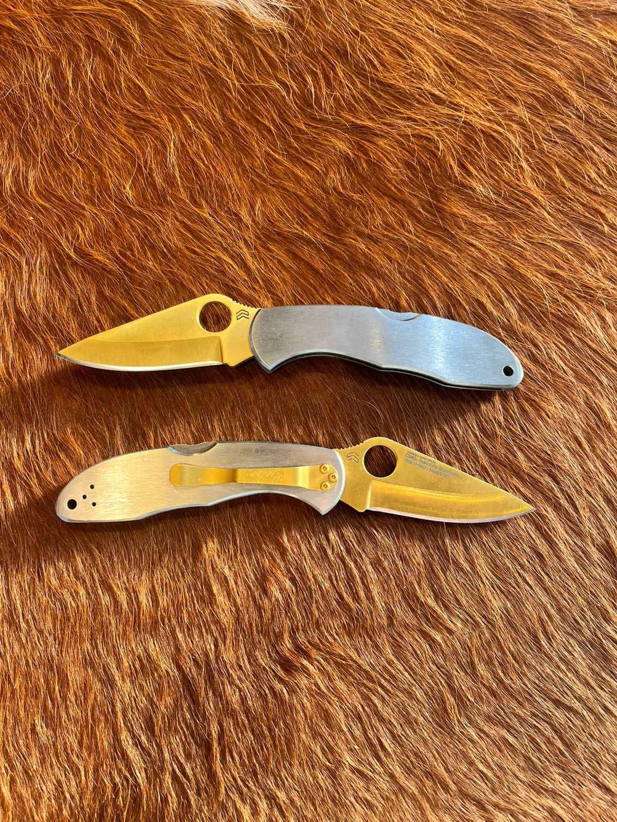 Navaja Cimo Heeler 8 Gold Titanium con Clip 9440/8-GTI