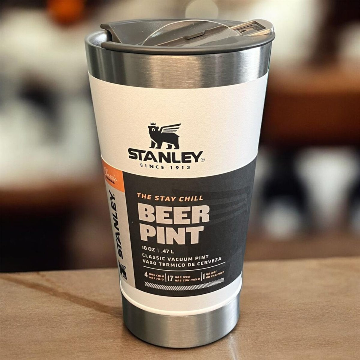 Vaso Classic Polar Stanley con tapa.